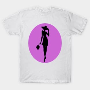 Fashionable woman in a hat T-Shirt